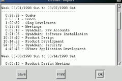 GTimer Report Window
