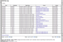 WebCalendar Activity Log